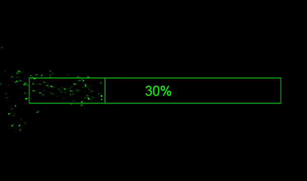 HTML5 Canvas Particle Animation Progress bar With Border